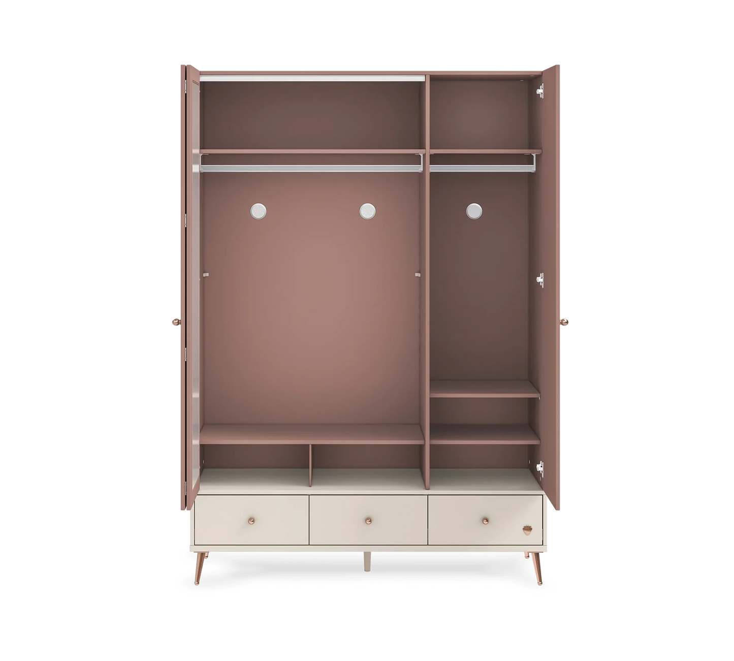 Elegance 3-türiger Kleiderschrank