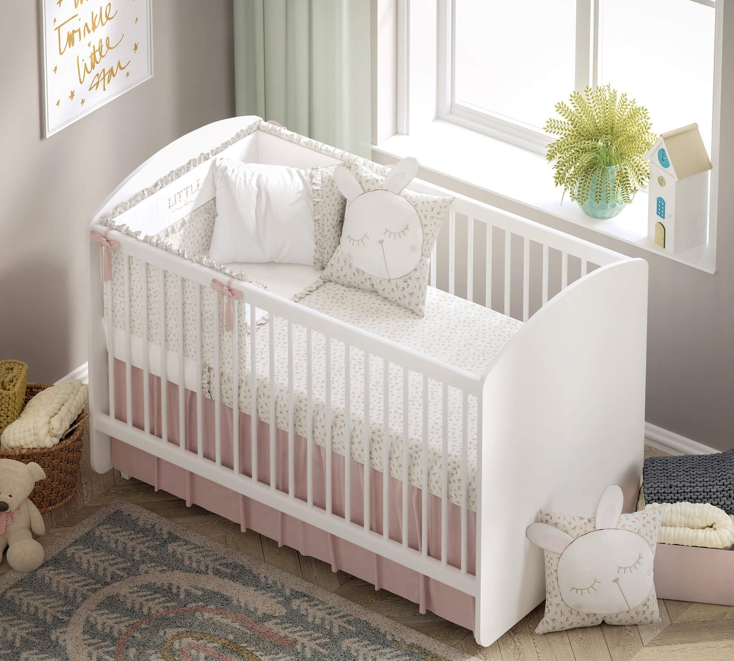 Set Biancheria Da Letto Bambina Coniglietta (70x130 Cm)