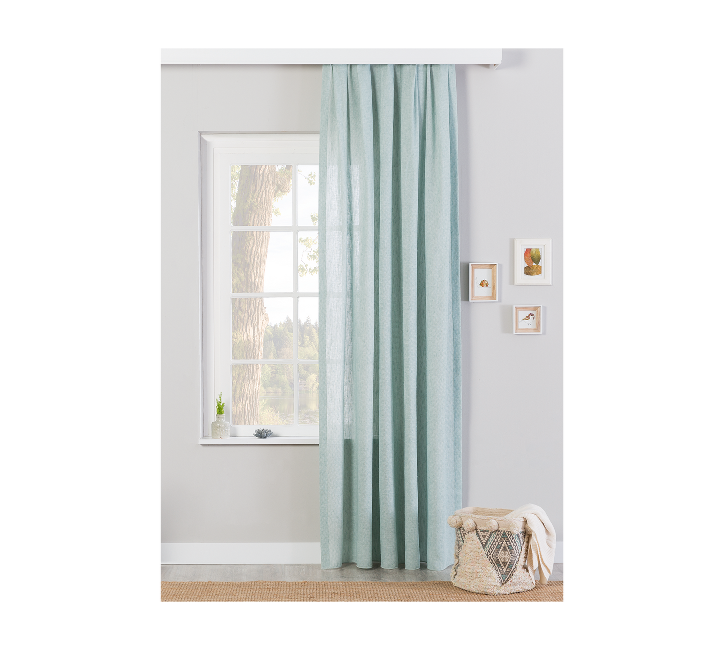 Eleganter Hintergrundvorhang in Mint (100 x 260 cm)