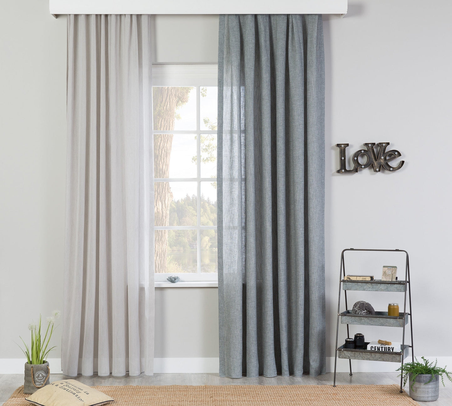 Elegante Tulle Grigio (210x260 Cm)