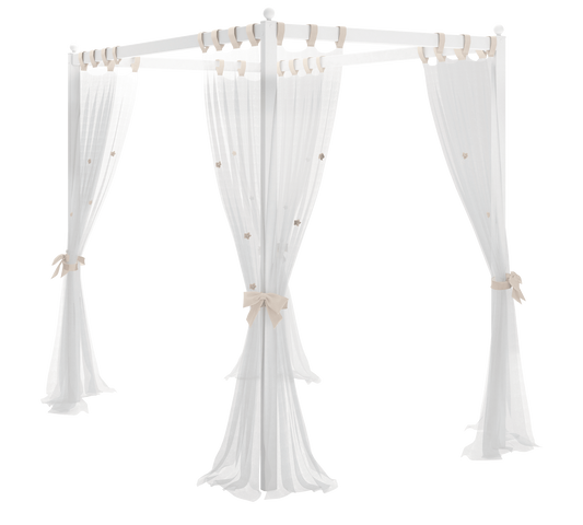 Baldacchino bianco rustico puro