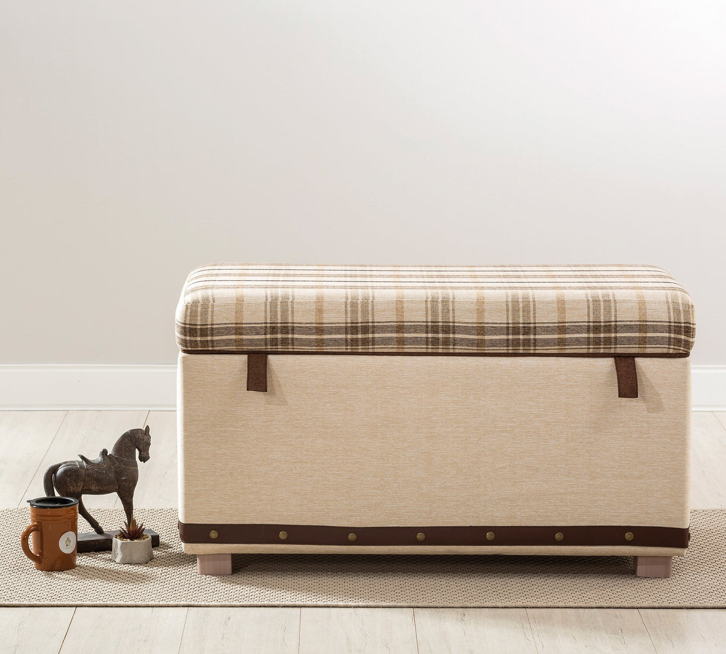 Storage Ottoman Plaid