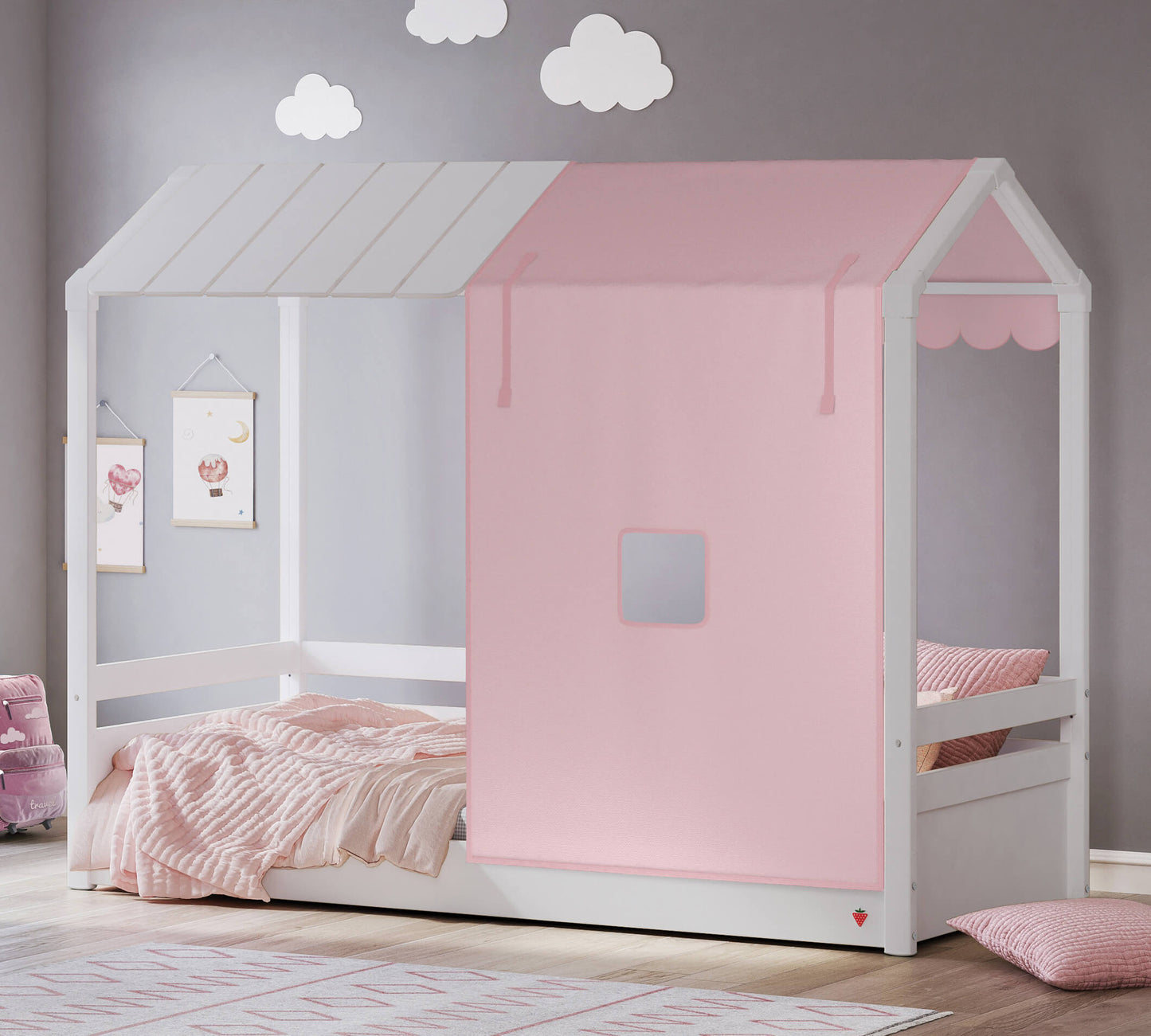 Mezza tenda con letto a tetto piano Montes rosa