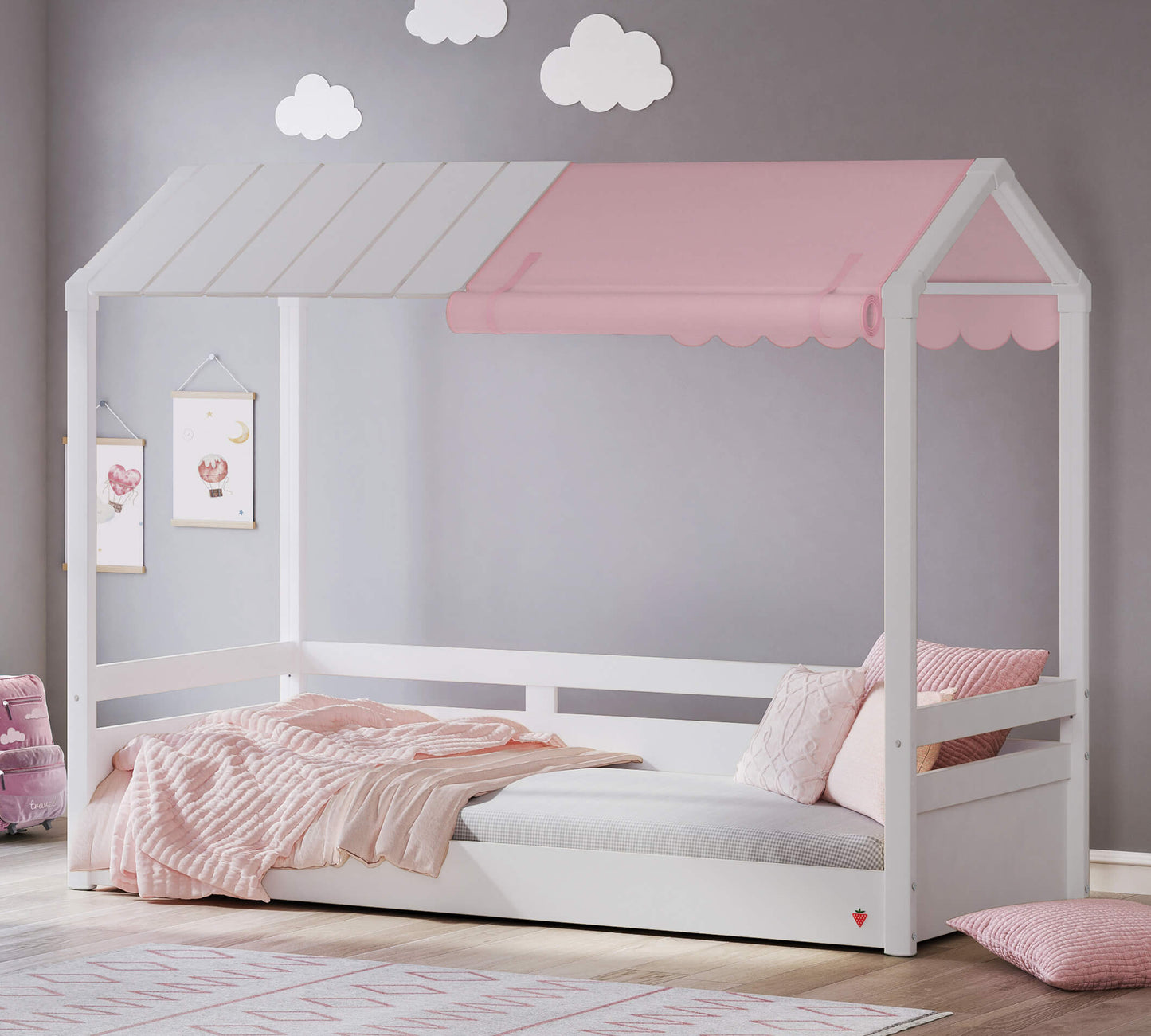 Mezza tenda con letto a tetto piano Montes rosa