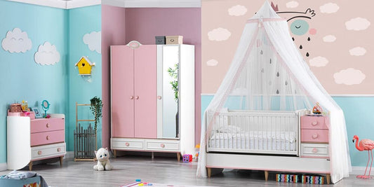 Komplettes Babyzimmer mit Wachstumsbett Mod. „Oyku“