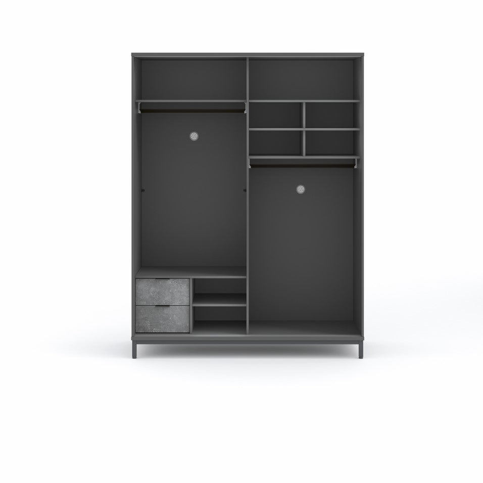 Armoire coulissante gris sidéral