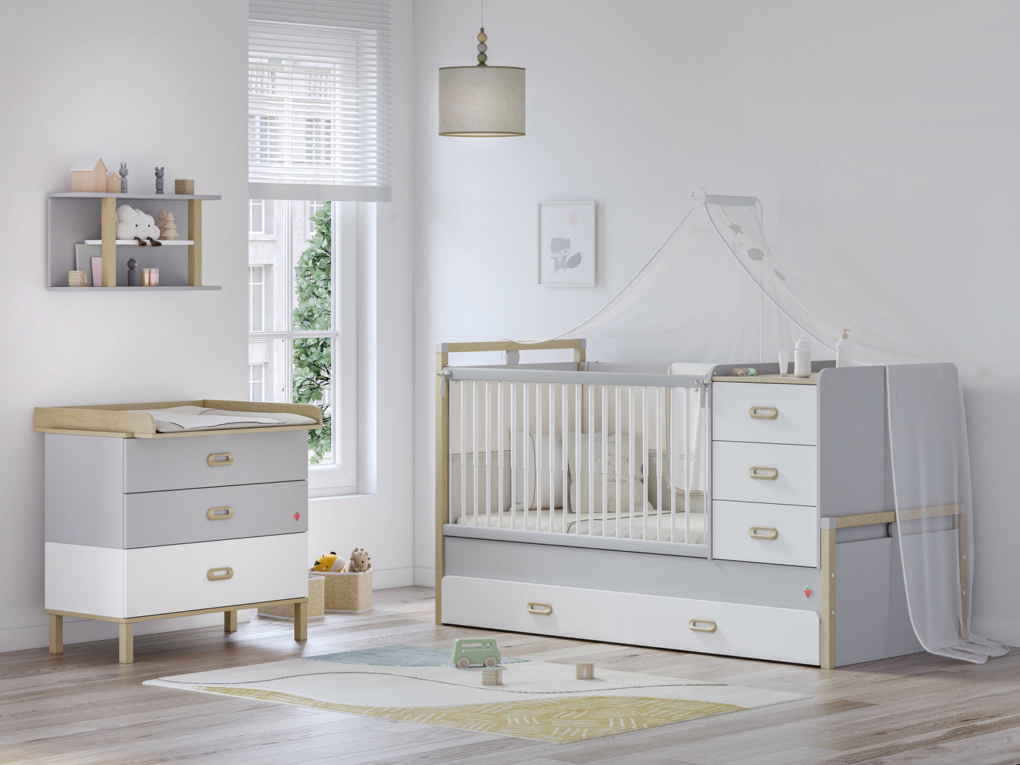 Cleo baby Lettino trasformabile per bambini (80X180 cm)