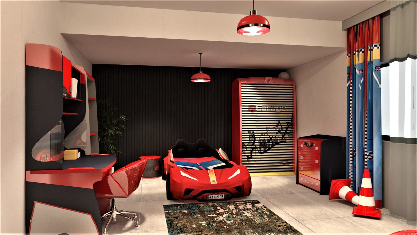 Gts Autoletto macchina per bambini - (Rosso) (99x191 Cm)