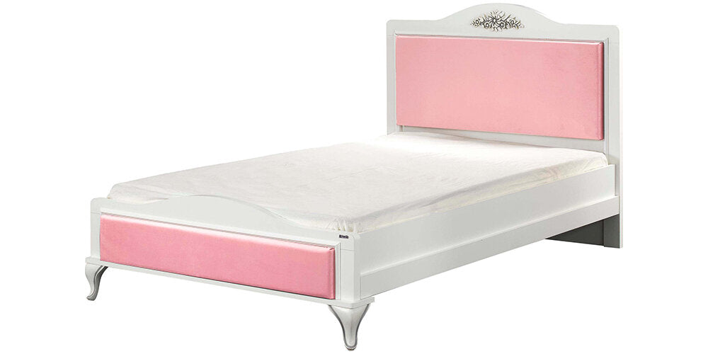 Chambre de fille complète "Ange" avec lit queen size en blanc.