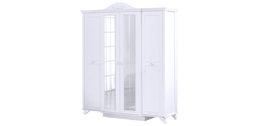 Ensemble chambre complète pour fille "Reyna" style romantique en blanc