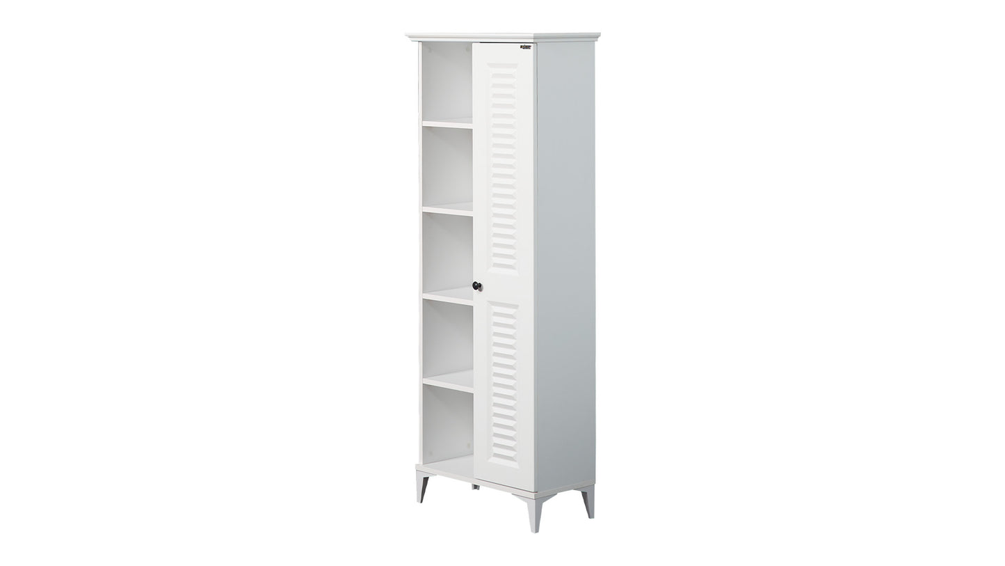 Chambre d'enfant complète "Classe" de style provençal de couleur blanche avec armoire 3 portes.