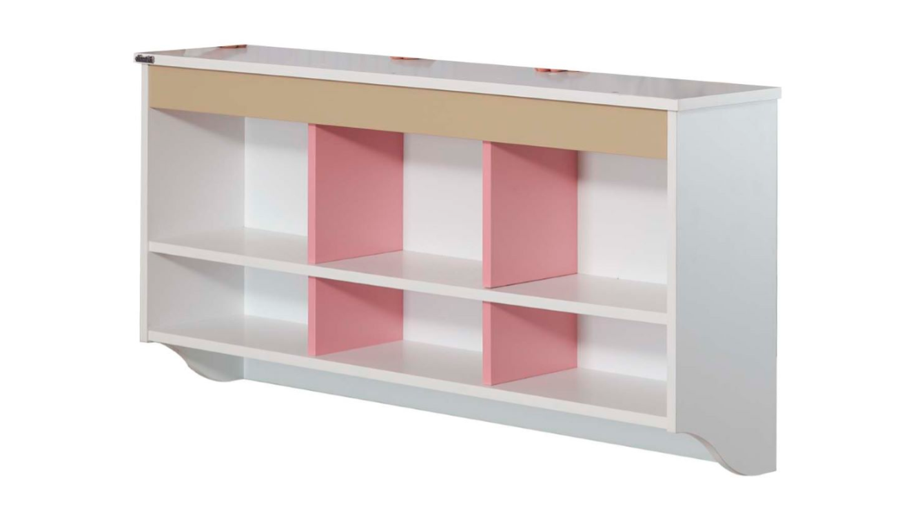 Chambre complète pour filles "Hayal" de style romantique blanc, rose, beige et lilas.