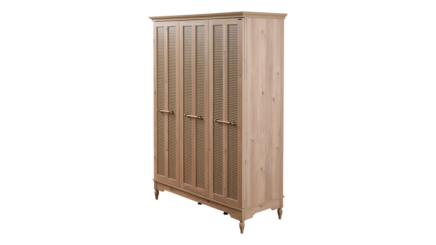 Chambre enfant complète "Latte" de style classique et naturel en bois clair.